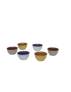 Servizio da 6 ciotole pinzimonio ceramica colorata a... 2