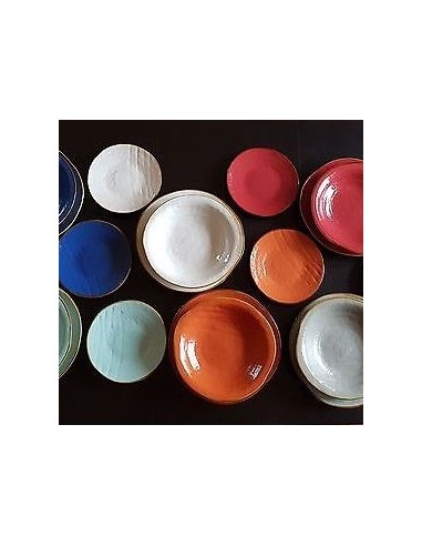 Servizio da 6 di Piatti Ceramica creati Mano...