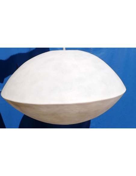 Lampadario in Vetro Resina bianco diam. 60 artigianale modello Ufo luce sospensione