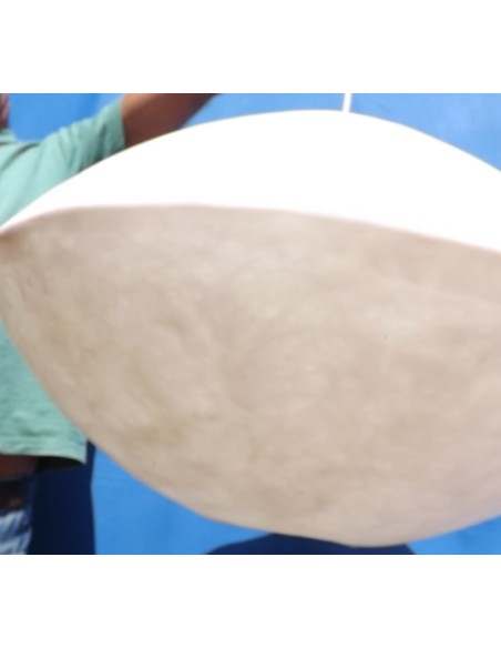 Lampadario in Vetro Resina bianco diam. 60 artigianale modello Ufo luce sospensione