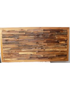 Testata letto in legno di teak a cubi cm 160x80x4 color... 2