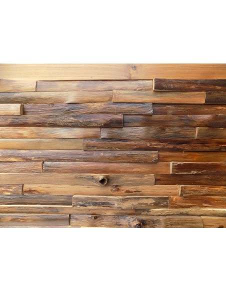 Testata letto in legno di teak a cubi cm 160x80x4 color decapat quadro industrial