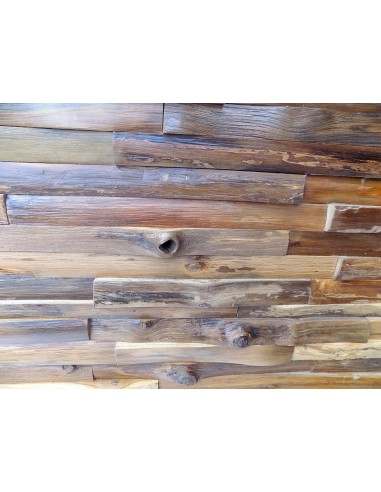 Testata letto in legno di teak a cubi cm...